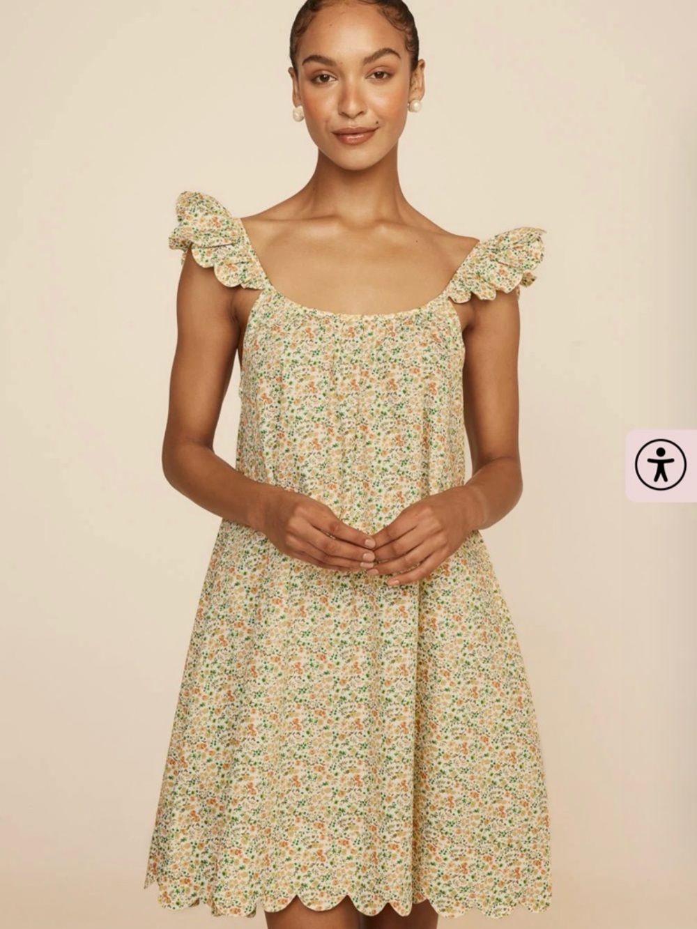 PIYAMA Indah wing nightie - Floret Green